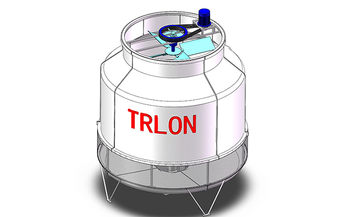 圆形冷却塔,逆流冷却塔,开式冷却塔,200吨冷却塔